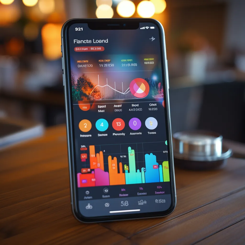 A close-up of a smartphone with a digital marketing app open, photo